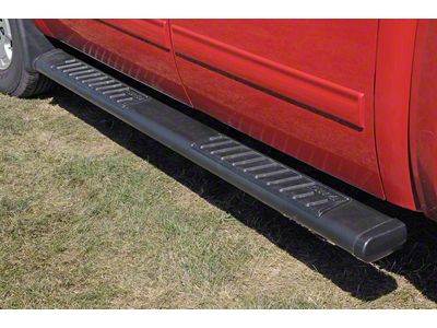 6-Inch Oval UltraBlack Tube Step Side Step Bars without Mounting Brackets; Textured Black (09-24 F-150 SuperCab)