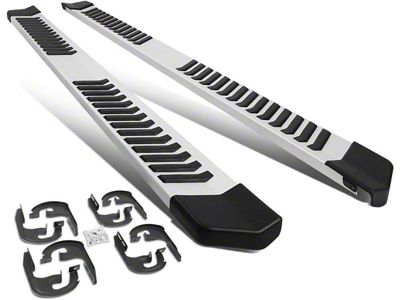 6-Inch Running Boards; Silver (04-14 F-150 SuperCrew)