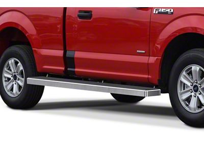 6-Inch Wheel-to-Wheel Running Boards; Hairline Silver (15-24 F-150 Regular Cab w/ 6-1/2 Foot Bed)