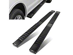 6-Inch Wide Flat Running Boards; Black (15-25 F-150 SuperCrew)