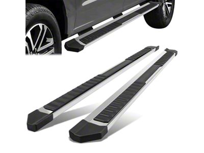 6-Inch Wide Flat Running Boards; Polished (21-24 F-150 SuperCrew)