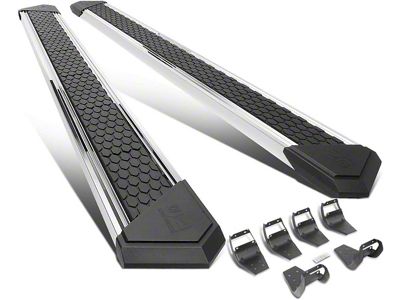 8-Inch Flat Step Bar Running Boards; Chrome (15-20 F-150 SuperCab)