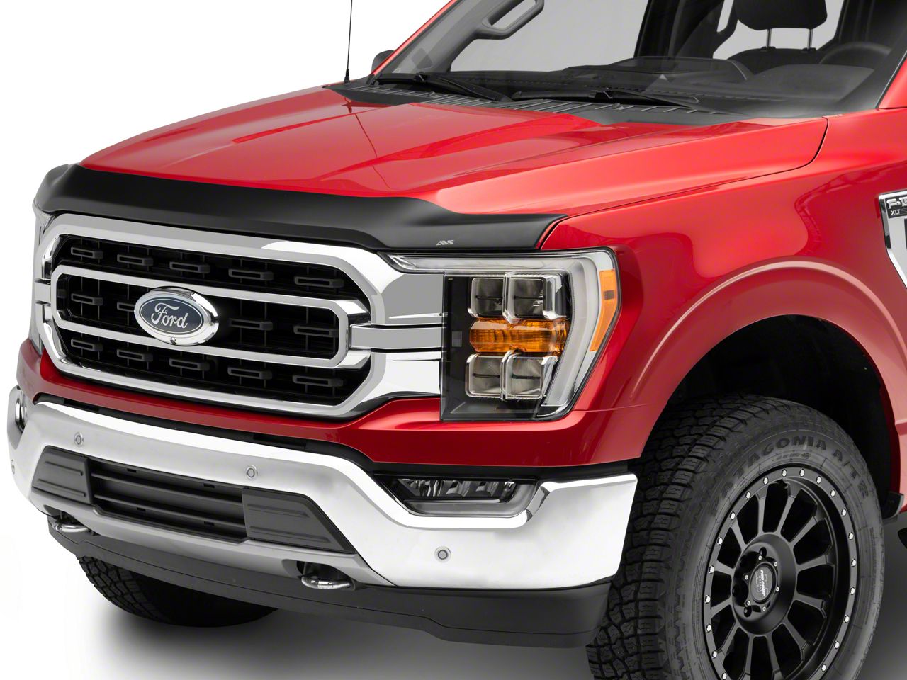 F-150 Aeroskin Hood Protector; Matte Black (21-25 F-150, Excluding ...