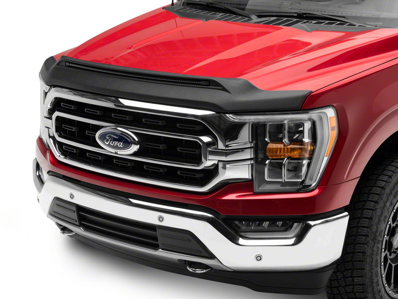 F-150 Aeroskin LightShield Pro Hood Protector; Black (21-24 F-150 ...