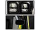 APEX Series High-Power LED Module Headlights; Black Housing; Clear Lens (21-23 F-150 w/ Factory Halogen Headlights)