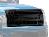 Armor Upper Replacement Grille with LED Off-Road Lights; Black (09-14 F-150, Excluding Raptor)