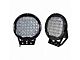 Armour II Roll Bar with 9-Inch Black Round Flood LED Lights and Basket; Black (15-24 F-150)