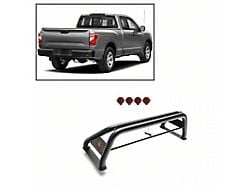 Atlas Roll Bar with 7-Inch Red Round LED Lights; Black (00-25 F-150 Styleside)