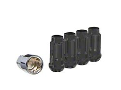 Black Acorn Wheel Locks; M14x1.5; Set of 4 (15-25 F-150)