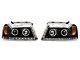 R8 Style Halo Projector Headlights; Matte Black Housing; Clear Lens (04-08 F-150)
