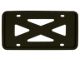 Blank 4-Hole Wide Rail Silicone License Plate Frame; Black (Universal; Some Adaptation May Be Required)