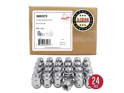 Bulge Acorn Chrome Lug Nut Kit; 13/16-Inch; Set of 20 (00-03 F-150)