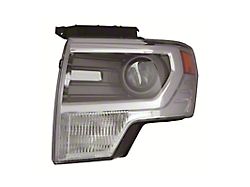 CAPA Replacement HID Headlight; Chrome Housing; Clear Lens; Driver Side (13-14 F-150 w/ Factory HID Headlights)