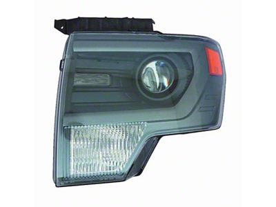 CAPA Replacement HID Headlight; Gray Housing; Clear Lens; Driver Side (13-14 F-150 w/ Factory HID Headlights)