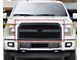 Carbon Steel Rivet Upper Replacement Grille; Black (15-17 F-150, Excluding Raptor)