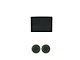Center Console Cup Holder Inserts; Black/Green (17-24 F-150 w/ Bench Seat)