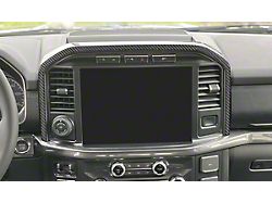 Center Dash Accent Trim; Domed Carbon Fiber (21-24 F-150)