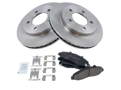 Ceramic 5-Lug Brake Rotor and Pad Kit; Front (97-03 4WD F-150)