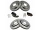 Ceramic 6-Lug Brake Rotor and Pad Kit; Front and Rear (18-20 F-150 w/ Electric Parking Brake)