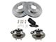 Ceramic 6-Lug Brake Rotor, Pad and Wheel Bearing Kit; Front (04-08 4WD F-150)