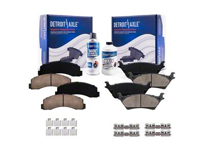 Ceramic Brake Pads; Front and Rear (12-14 F-150; 15-20 F-150 w/ Manual Parking Brake)