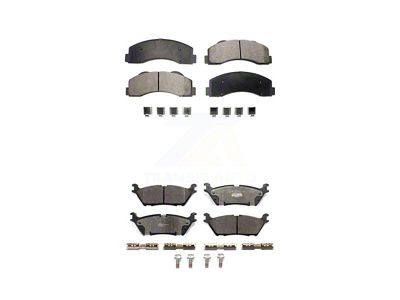 Ceramic Brake Pads; Front and Rear (15-17 F-150 w/ Electric Parking Brake)