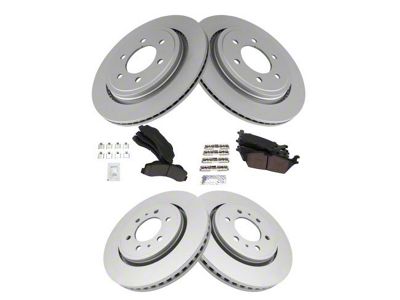 Ceramic 6-Lug Brake Rotor and Pad Kit; Front and Rear (15-17 F-150 w/ Electric Parking Brake)