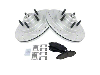 Ceramic Performance 5-Lug Brake Rotor and Pad Kit; Front (Late 00-03 2WD F-150, Excluding Lightning)