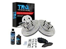 Ceramic Performance 5-Lug Brake Rotor, Pad, Brake Fluid and Cleaner Kit; Front (97-99 2WD F-150 w/ Rear Drum Brakes, Excluding Lightning)