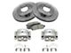 Ceramic Performance 6-Lug Brake Rotor, Pad and Caliper Kit; Front (04-08 4WD F-150)