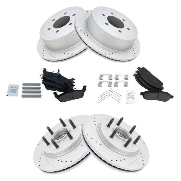 F 150 Ceramic Performance 6 Lug Brake Rotor And Pad Kit Front And Rear