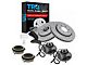 Ceramic Performance 6-Lug Brake Rotor, Pad, Auto-Locking Hub Actuators and Wheel Bearing Kit; Front (11-14 4WD F-150)