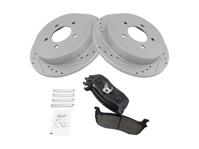 Ceramic Performance 5-Lug Brake Rotor, Pad and Caliper Kit; Rear (97-03 F-150)