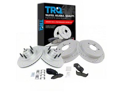 Ceramic Performance 5-Lug Brake Rotor and Pad Kit; Front and Rear (00-03 2WD F-150, Excluding Lightning)