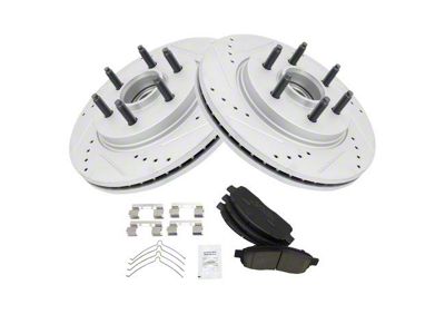 Ceramic Performance 6-Lug Brake Rotor and Pad Kit; Front (04-08 2WD F-150)