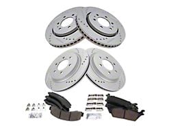 Ceramic Performance 6-Lug Brake Rotor and Pad Kit; Front and Rear (18-20 F-150 w/ Electric Parking Brake)