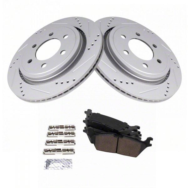 F150 Ceramic Performance 6Lug Brake Rotor and Pad Kit; Rear (1517 F