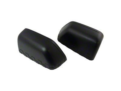 Checkered Flag Style Mirror Covers; Textured Black (15-18 F-150 w/ Non-Towing Mirrors)