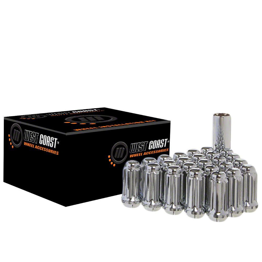 F 150 Chrome Acorn Spline Lug Nuts M14x20 Set Of 24 04 14 F 150 Free Shipping 0444