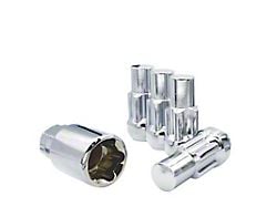 Chrome Acorn Wheel Locks; M14x1.5; Set of 5 (15-25 F-150)