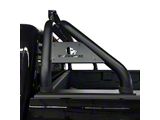 Classic Roll Bar with 5.30-Inch Black Round Flood LED Lights; Black (00-25 F-150 Styleside)