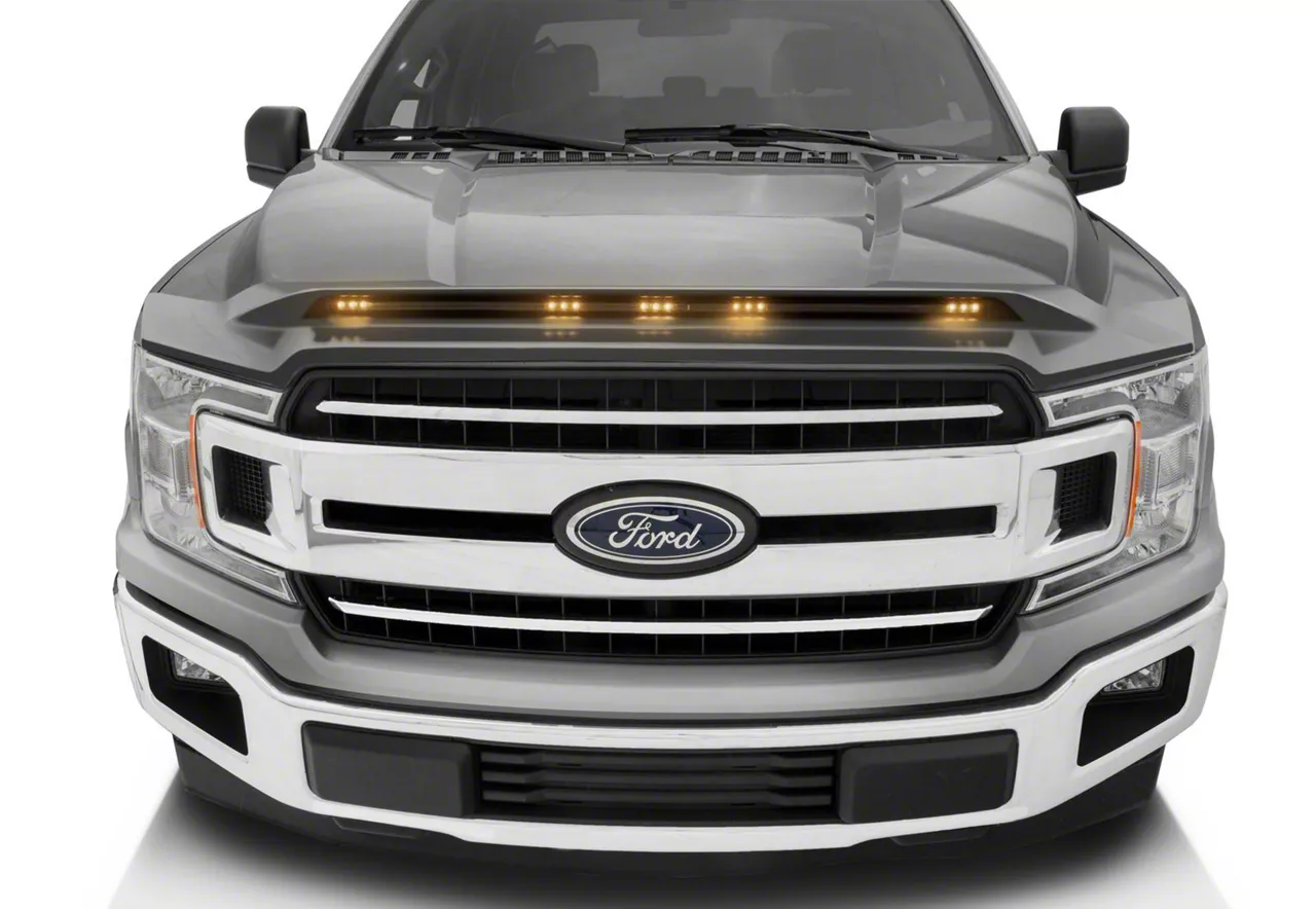 F-150 Color Match Aeroskin LightShield Hood Protector; Ingot Silver (15 ...