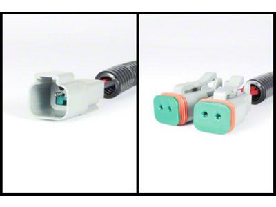 Cube Light Wiring Adapters; Deutsch Receptacle to Deutsch Dual Output