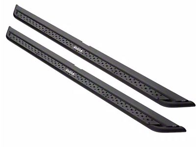 Go Rhino Dominator Xtreme DSS Slider Side Step Bars; Textured Black (15-24 F-150 Super Duty Regular Cab)