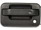 Exterior Door Handle; Front Left; metal; Textured Black; With Keyhole; Without Keypad Opening; Plastic (09-14 F-150)