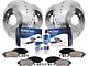 Drilled and Slotted 6-Lug Brake Rotor, Pad and Brake Cleaner and Fluid Kit; Front and Rear (10-11 F-150)