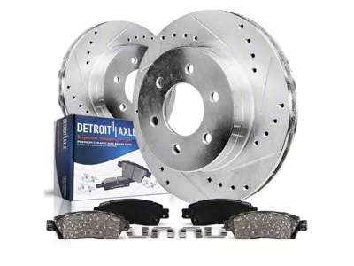 Drilled and Slotted 6-Lug Brake Rotor and Pad Kit; Rear (04-11 F-150)