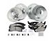 Drilled and Slotted 7-Lug Brake Rotor and Pad Kit; Front and Rear (04-08 4WD F-150)