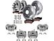 Drilled and Slotted 6-Lug Brake Rotor, Pad and Caliper Kit; Front and Rear (04-08 2WD F-150)