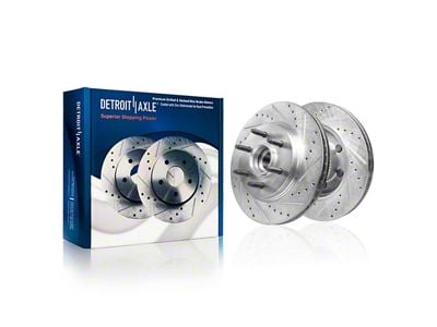 Drilled and Slotted 6-Lug Rotors; Front Pair (04-08 2WD F-150)